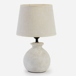 White Ceramic Round Mini Lamp