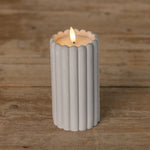 Grey Cement LED Candle