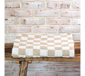 Camel Checkered Throw