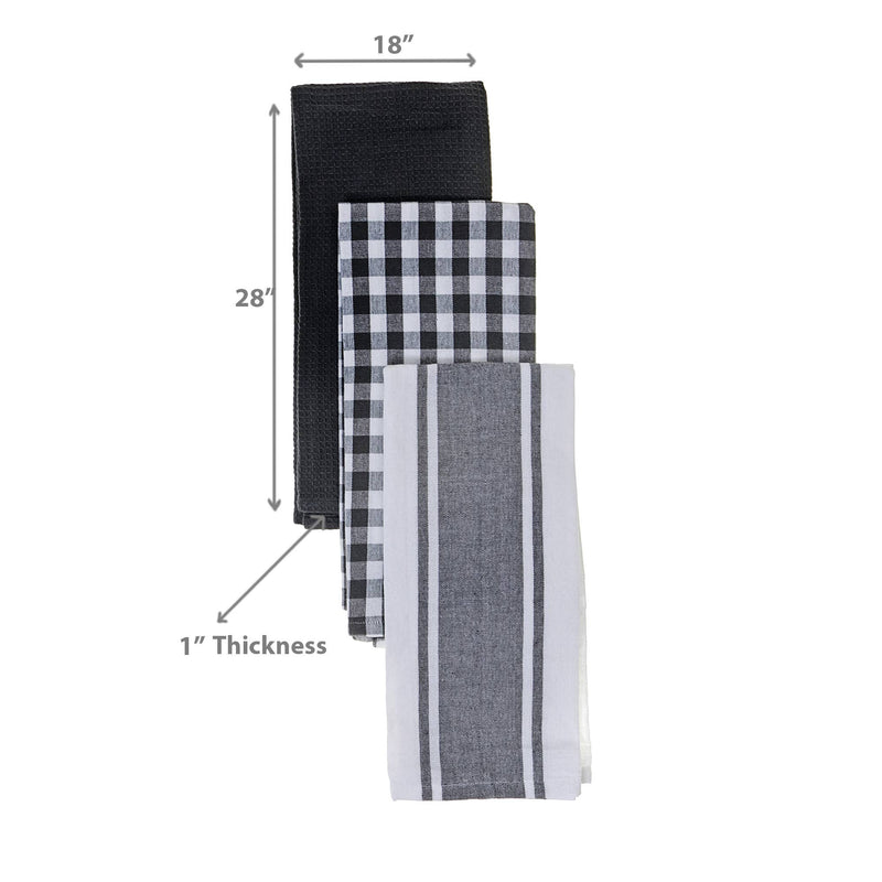 Kitchen Towel Set- Grey Plaid