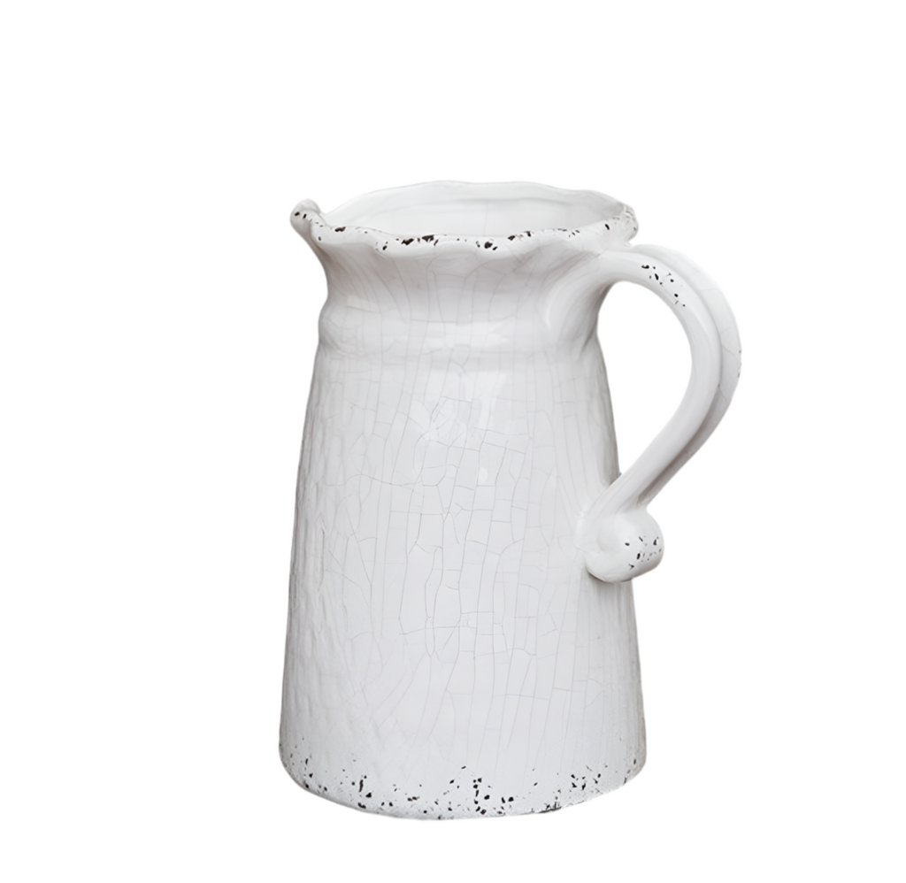 Antique White Pitcher