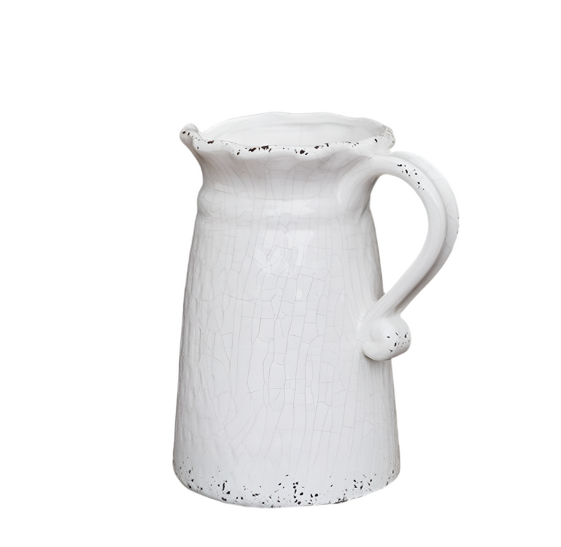 Antique White Pitcher