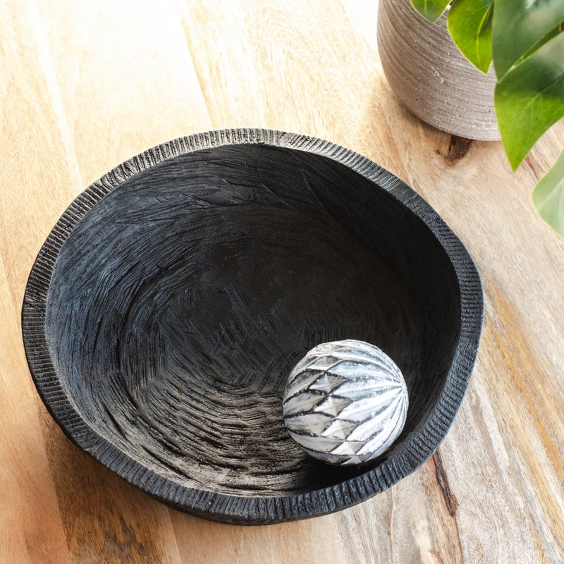 Black Wood Bowl