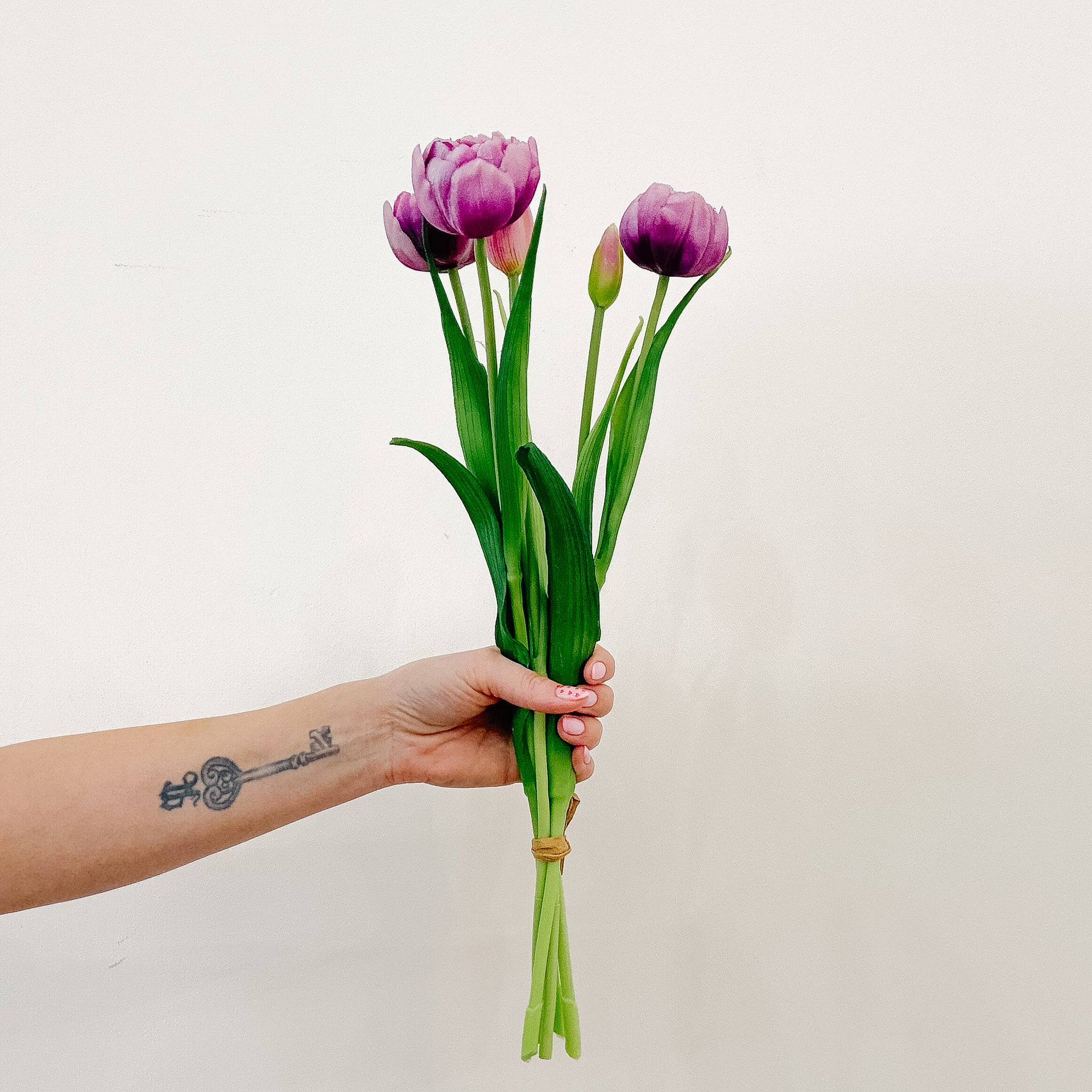 Real Touch Lavender Double Peony Tulip Bundle