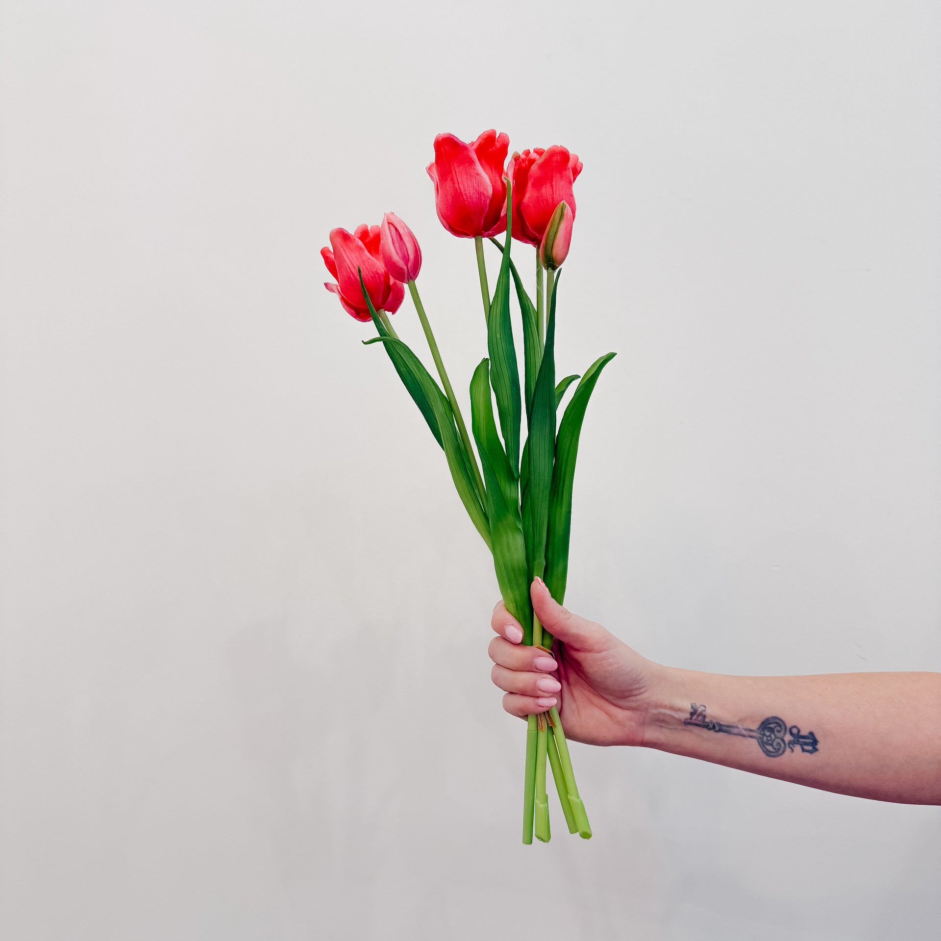 Real Touch Ruffled Rose Tulips