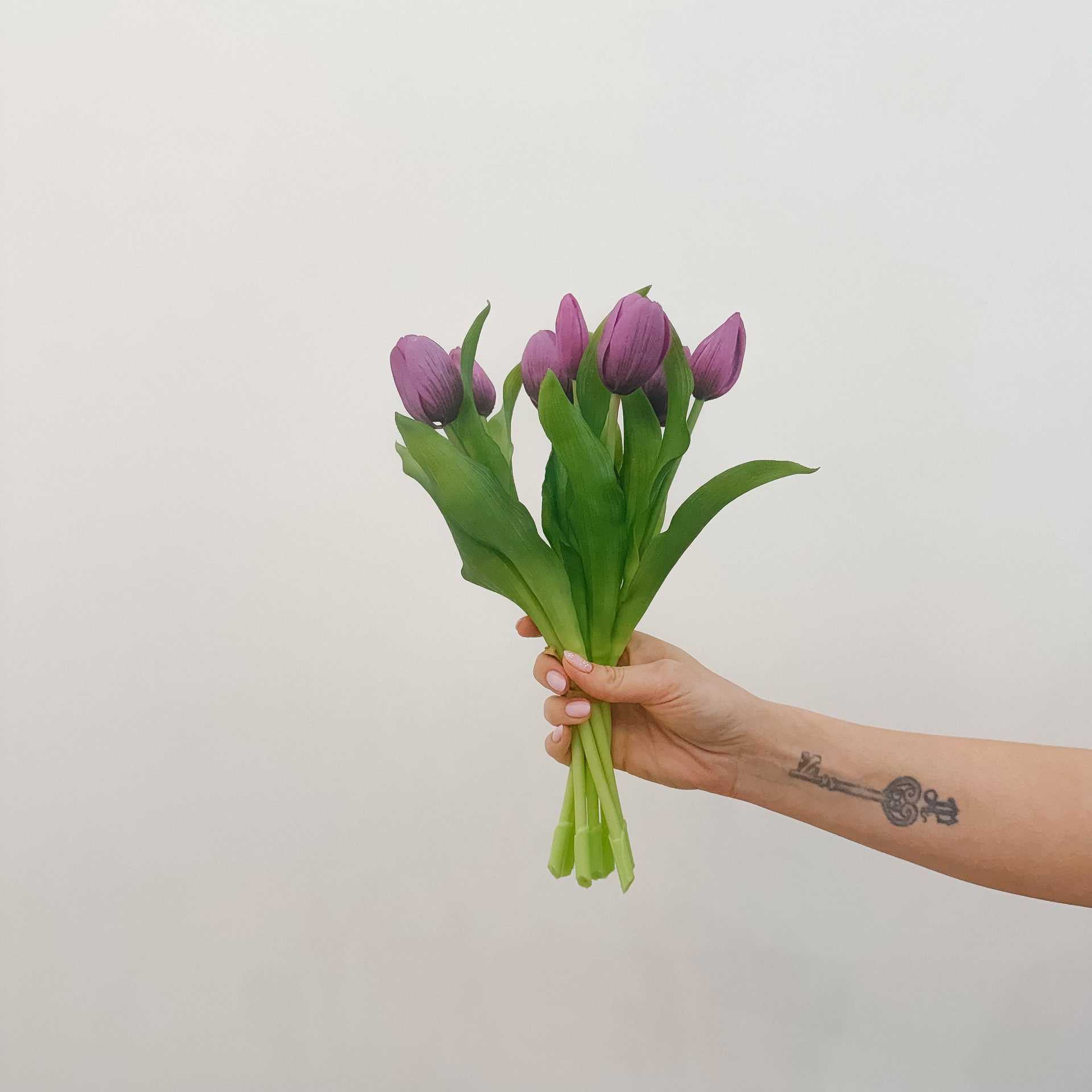 Real Touch Purple 12in Tulip Bundle