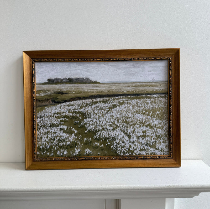 Flower Fields Vintage Framed Art