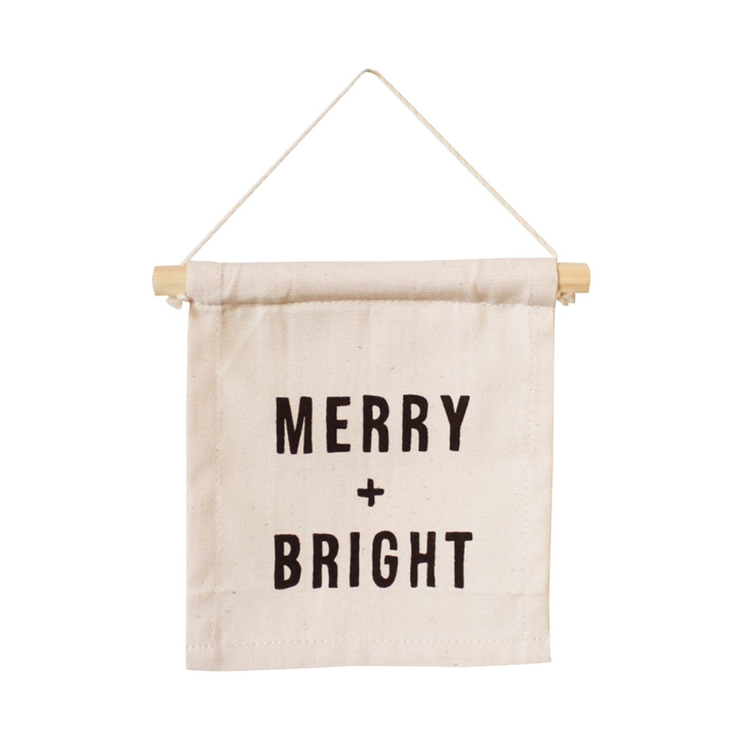 Merry + Bright Canvas Wall Hanging