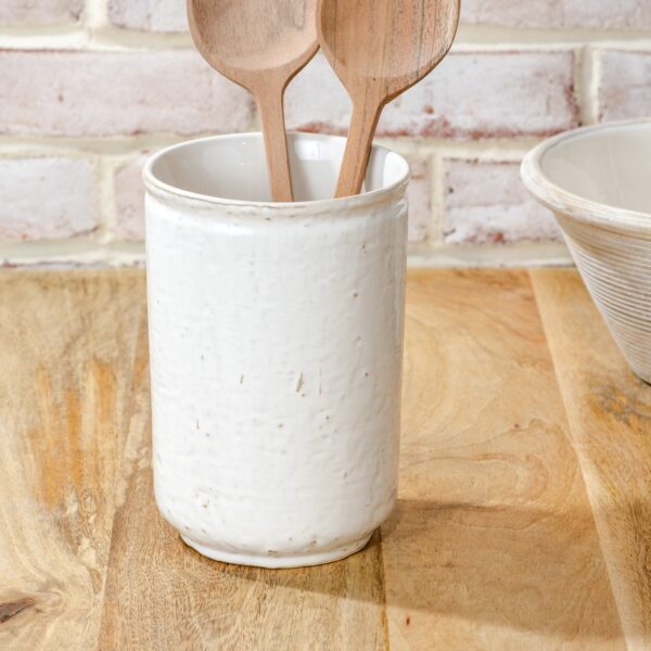 White Utensil Holder