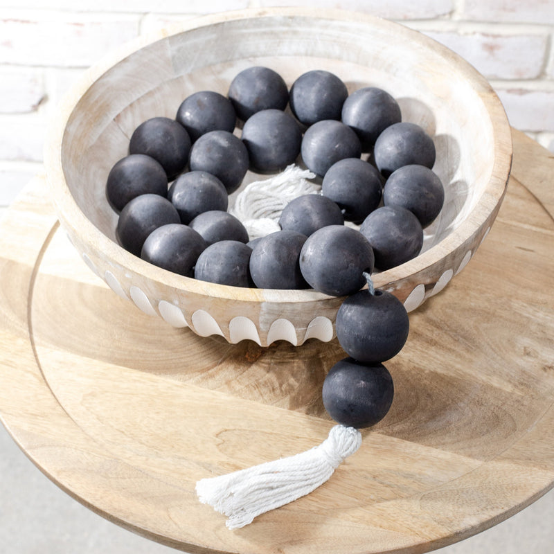 Black Wooden Beads