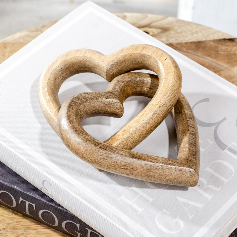 Interlocking Wood Hearts