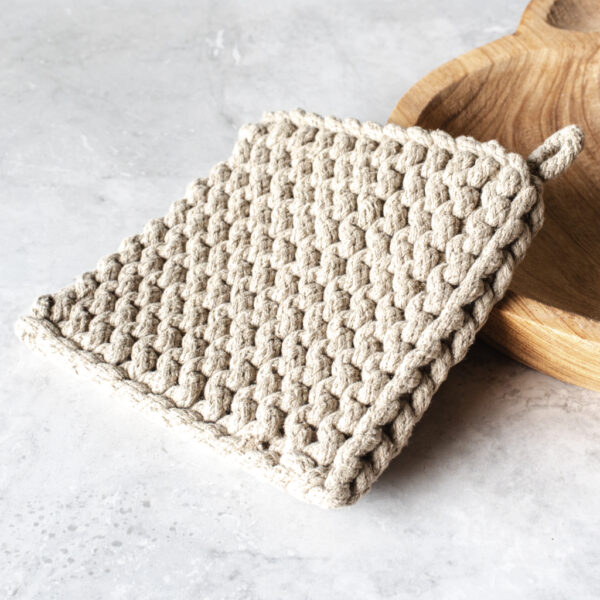 Olive Knit Pot Holder