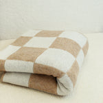 Beige Plaid Throw