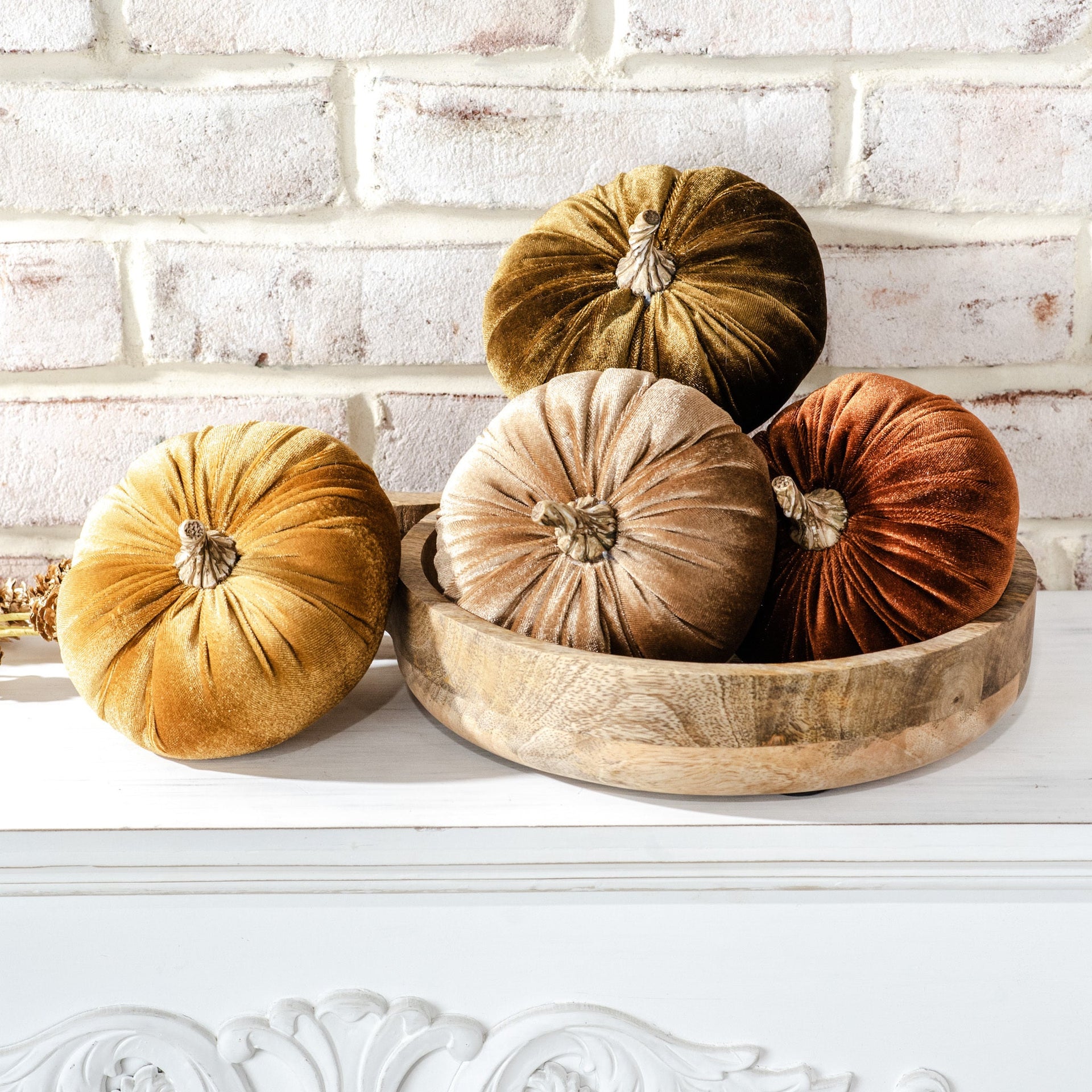 Small Velvet Pumpkins