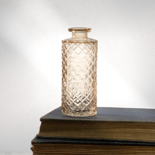 Diamond Pattern Glass Bottle