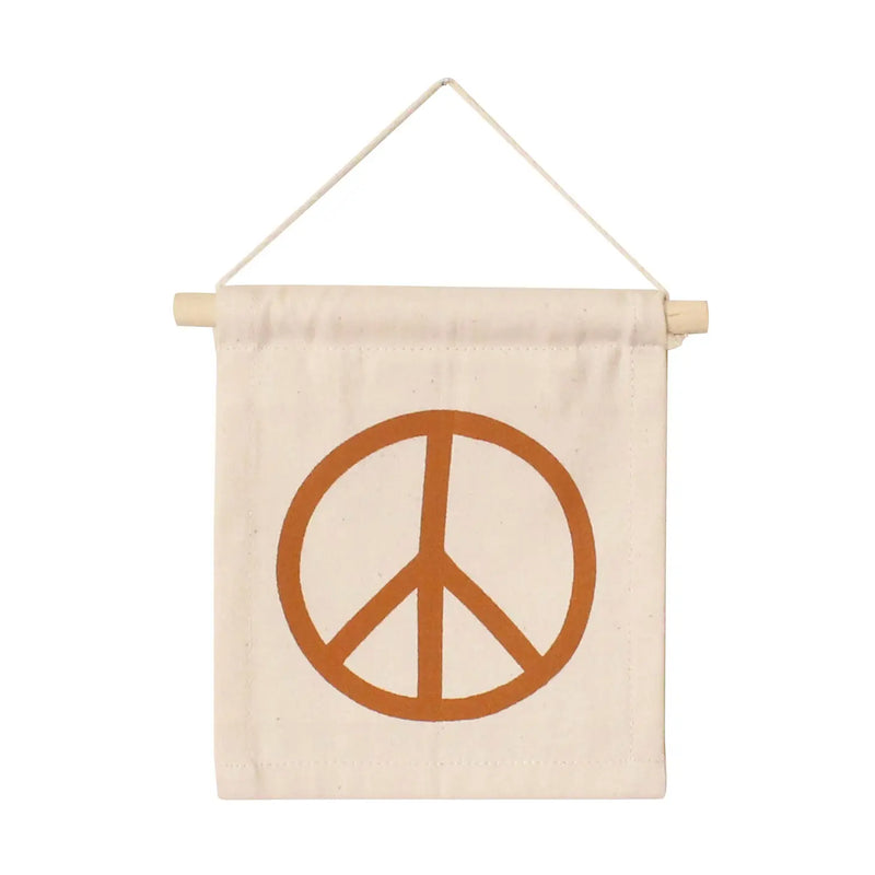 Peace Sign Canvas Wall Hanging