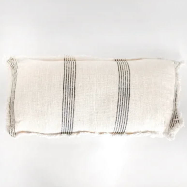 Stripe Fringe Pillow