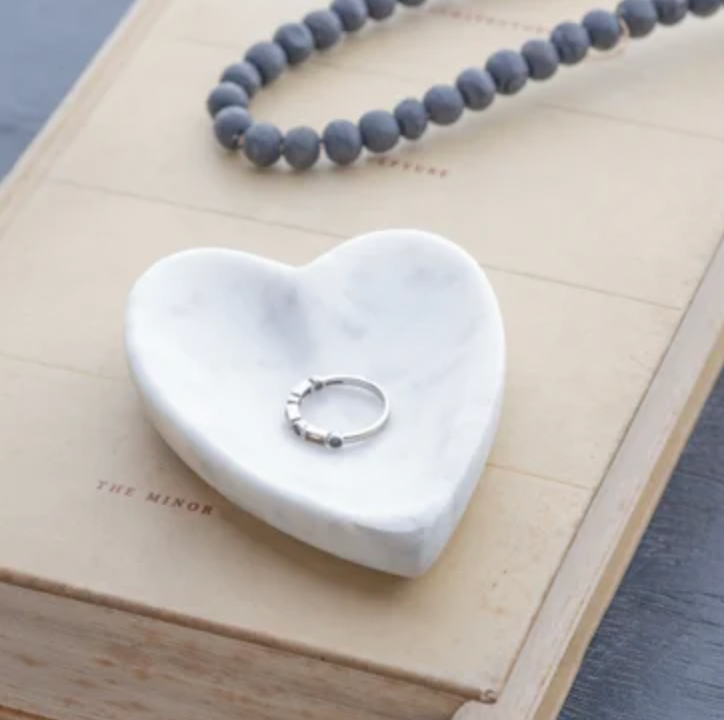 Marble Heart Ring Dish