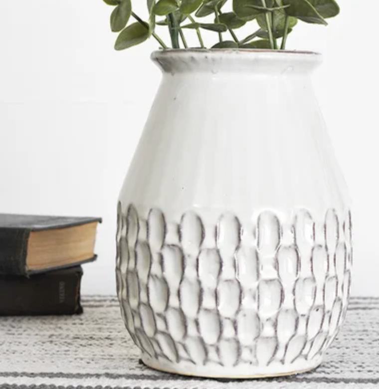 Boho Textured Jar Vase