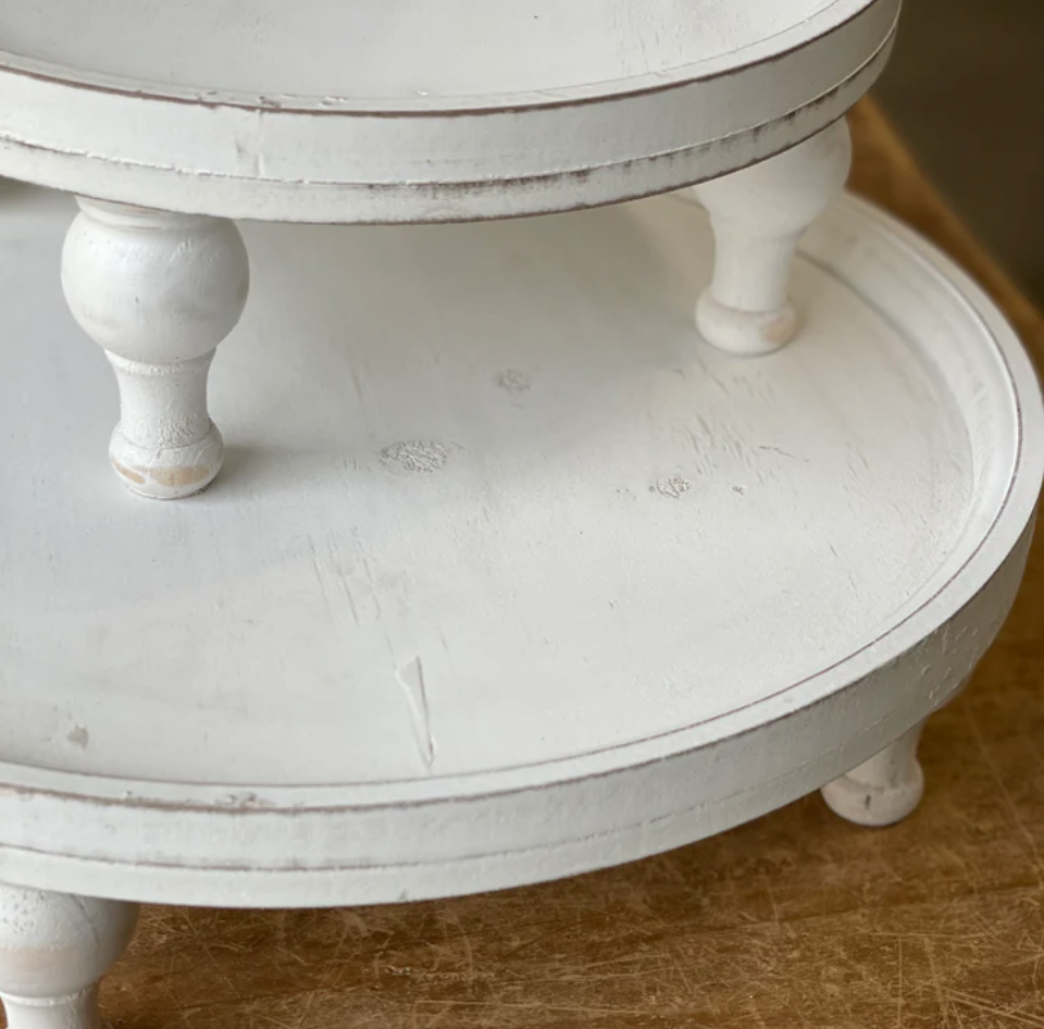 Distressed White Washed Trays