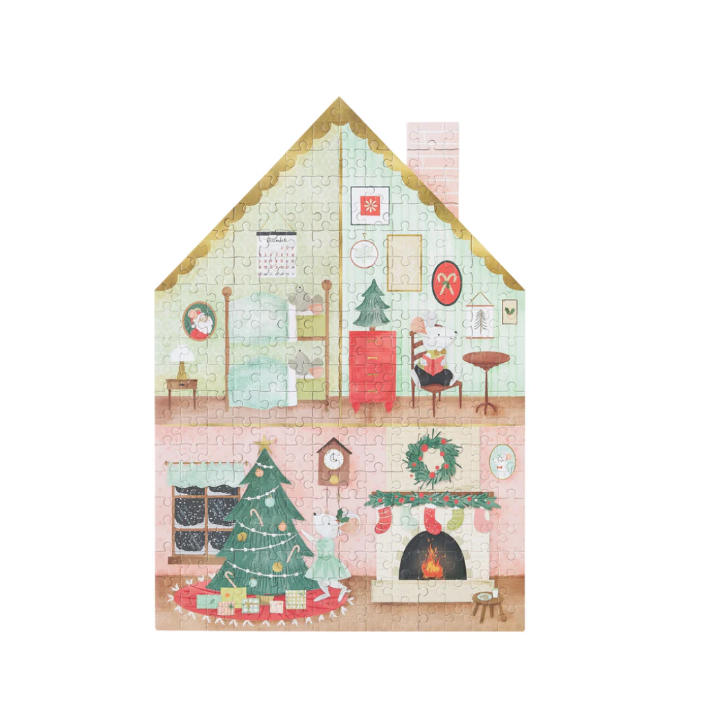 Pink House Christmas Puzzle