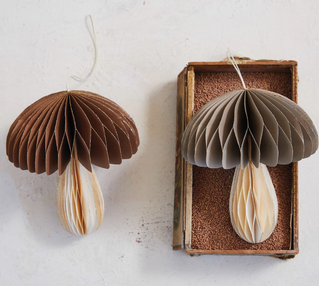 Paper Mushroom Ornament