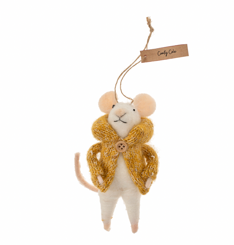 Comfy Cole Mouse Ornament