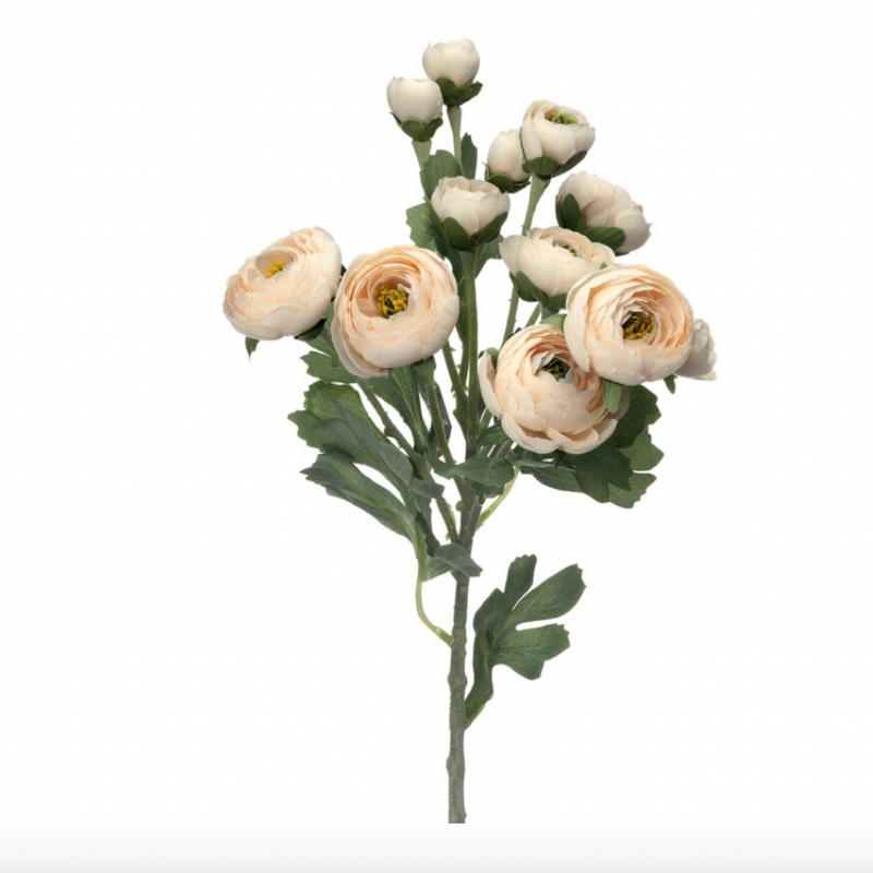 Faux Cream Ranunculus Stem