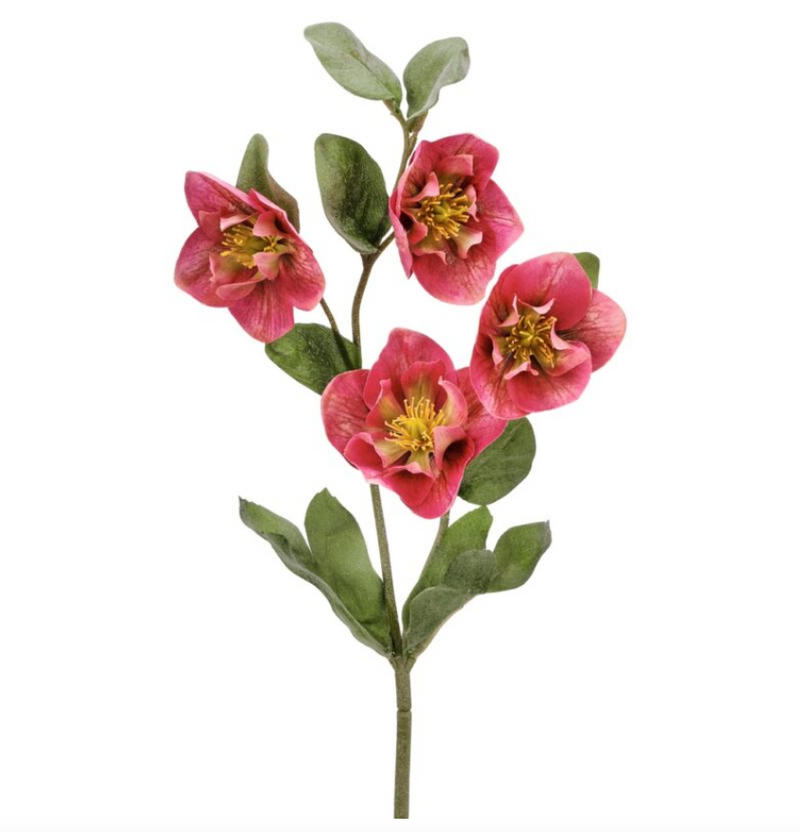 Pink Hellebore Faux Stem