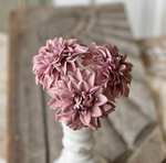 Damask Faux Dahlia Bunch