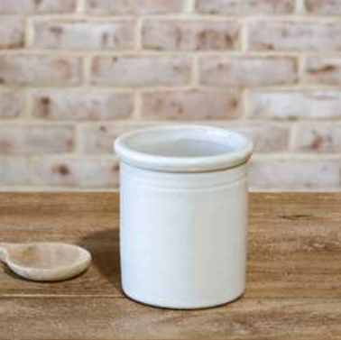 White Canister Vase