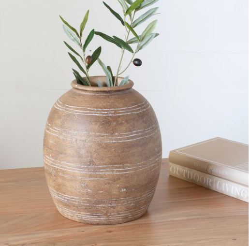 Terra Cotta Line Vase - Pickup Only