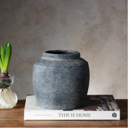 Charcoal Chevron Vase