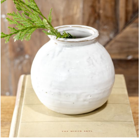 White Ball Vase