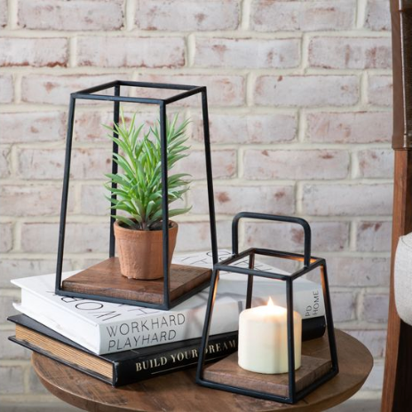 Iron Wood Table Display