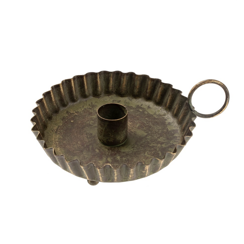 Pie Crust Candle Holder