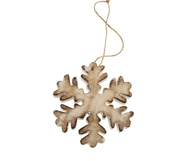 Wooden Snowflake Ornament
