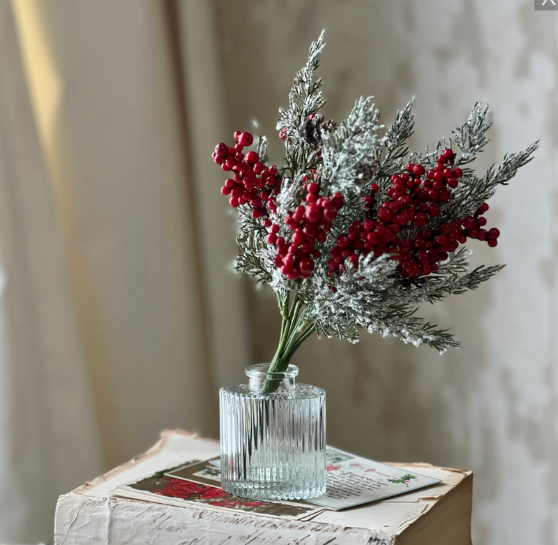 Vintage Budvase- Vertical Stripe