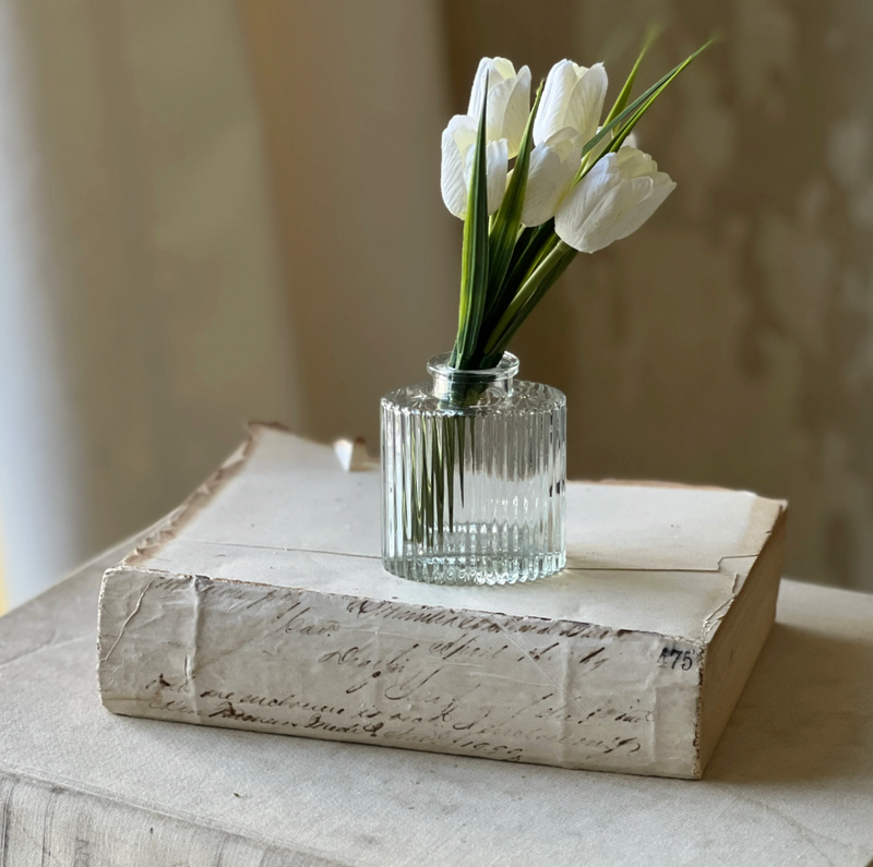 Vintage Budvase- Vertical Stripe