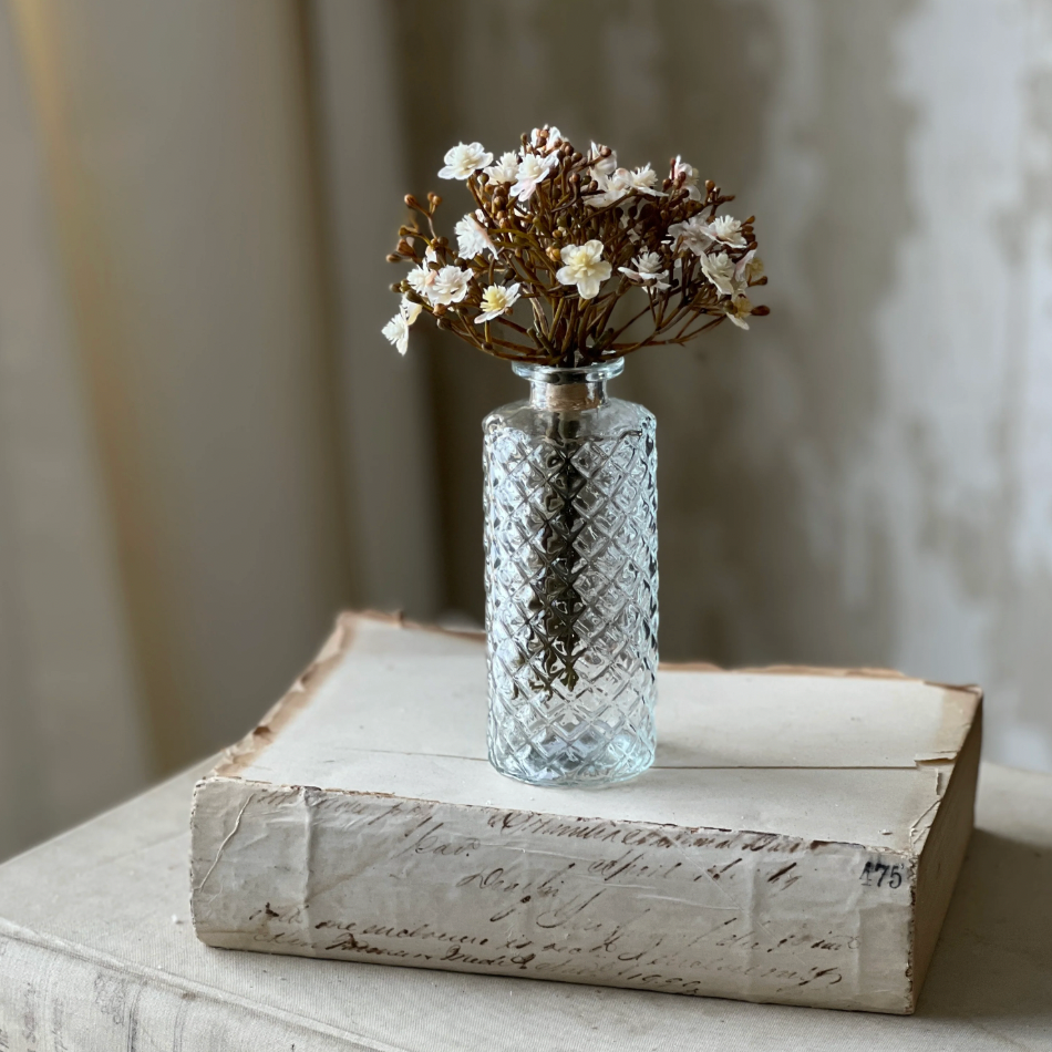 Vintage Budvase- Diamond Pattern