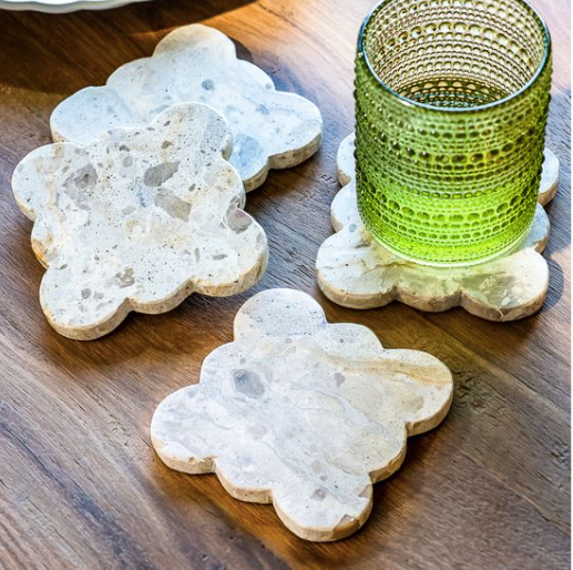 Marble Scallop Coasters