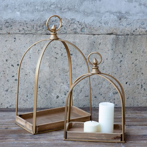 Gold Metal Wood Displayer