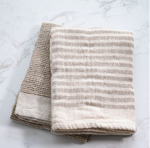 Stripe Waffle Towels