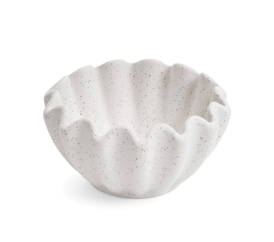 Scalloped White Bowl