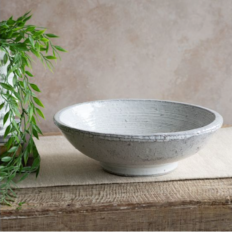White Raised Bowl