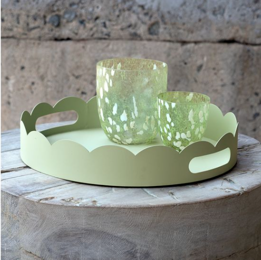 Green Metal Garden Tray