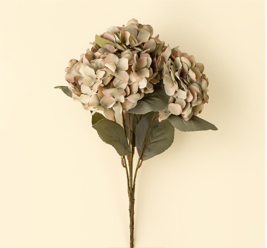 Autumn Hydrangea Spray -Vintage Green