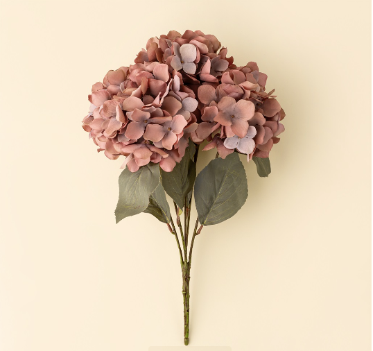 Autumn Hydrangea Spray -Dusty Pink