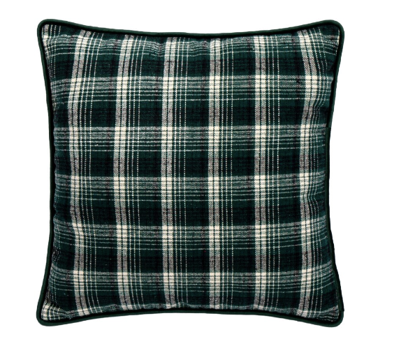 Green Plaid Pillow