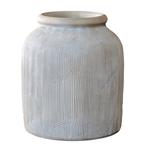 Grey Deco Line Vase